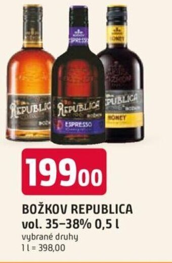 Trefa BOŽKOV REPUBLICA vol. 35-38% 0,5 L nabídka