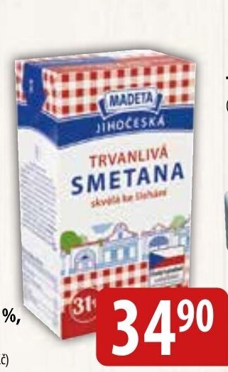 Bala Jihočeská smetana trvanlivá 31%, 250 ml nabídka