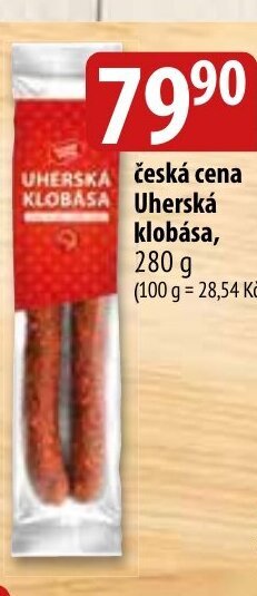 Bala česká cena Uherská klobása, 280 g nabídka