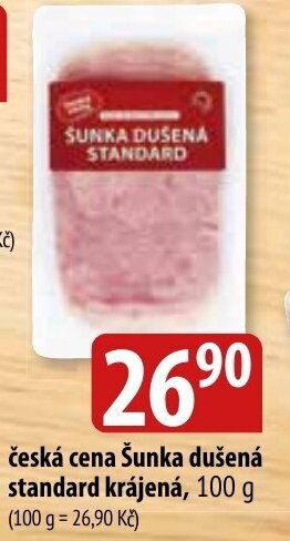 Bala česká cena Šunka dušená standard krájená, 100 g nabídka