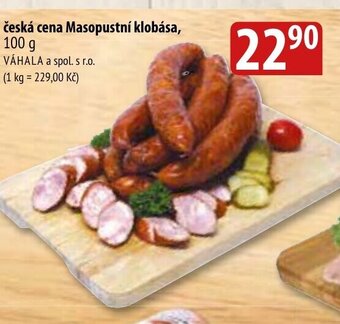 Bala česká cena Masopustní klobása, 100 g nabídka