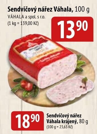 Sendvičový nářez Váhala, 100 g