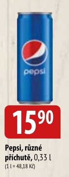 Bala Pepsi, různé příchutě, 0,33 l nabídka
