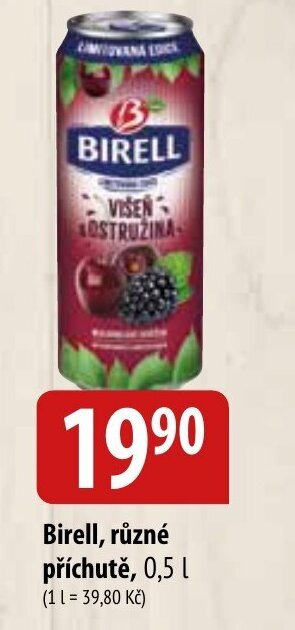 Bala Birell, různé příchutě, 0,5 l nabídka