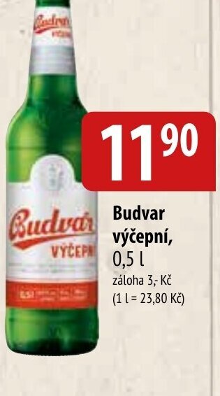 Bala Budvar výčepní, 0.5 L nabídka