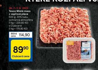 Tesco Tesco mleté maso z vepřové plece 500 g nabídka