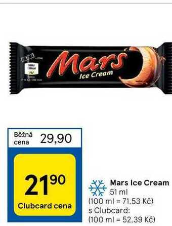 Tesco Mars ice cream 51 ml nabídka