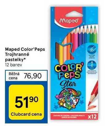 Tesco Maped color'peps trojhranné pastelky* 12 barev nabídka