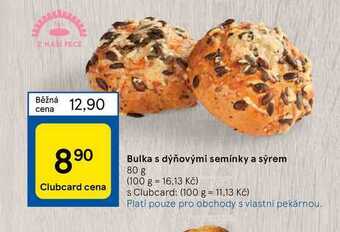 Tesco Bulka s dýňovými semínky a sýrem 80 g nabídka