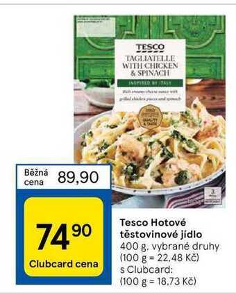Tesco Tesco hotové těstovinové jídlo 400 g nabídka