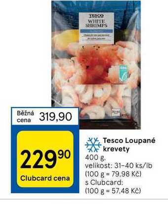 Tesco Tesco loupané krevety 400 g nabídka