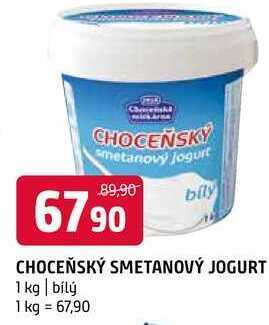 Terno Choceňský smetanový jogurt 1 kg nabídka
