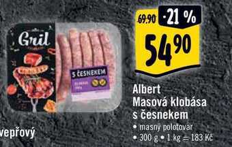 Albert Albert masová klobása s česnekem, 300 g nabídka