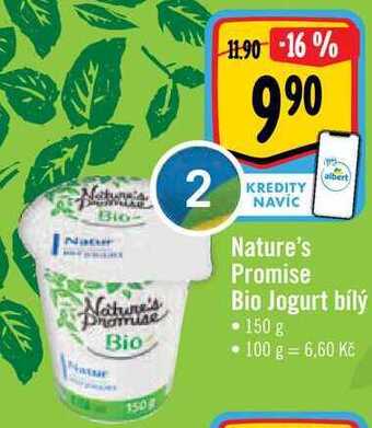 Albert Nature's promise bio jogurt bílý, 150 g nabídka