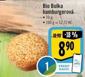 Albert Bio bulka hamburgerová, 70 g nabídka