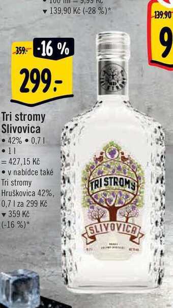 Albert Tri stromy slivovica, 0,7 l nabídka