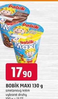 Trefa Bobík maxi smetanový krém 130g, vybrané druhy nabídka