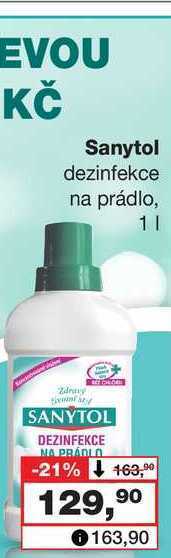Barvy a laky drogerie Sanytol dezinfekce na prádlo, 1l nabídka