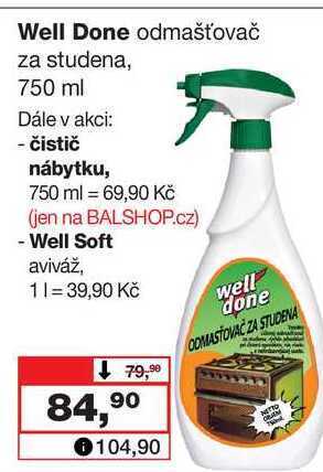 Barvy a laky drogerie Well done odmašťovač za studena, 750 ml nabídka