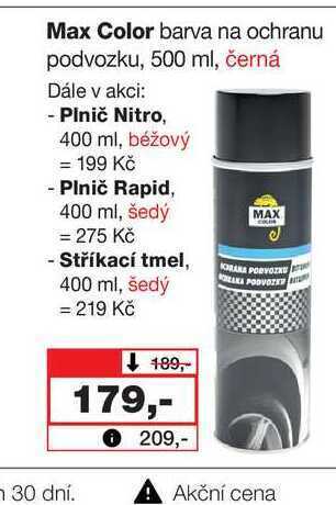 Barvy a laky drogerie Max color barva na ochranu podvozku, 500 ml, černá nabídka