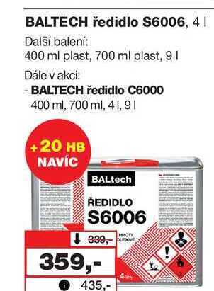 Barvy a laky drogerie Baltech ředidlo s6006, 4l nabídka