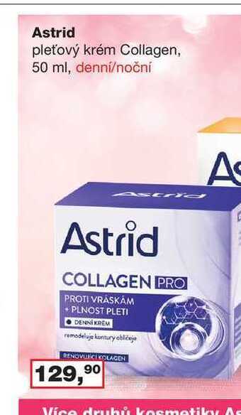 Ráj drogerie Astrid pleťový krém collagen, 50 ml, denní/noční nabídka