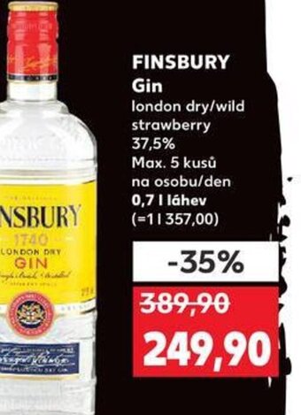 Kaufland FINSBURY Gin nabídka