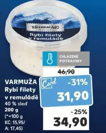 Kaufland VARMUŽA Rybi filety y remuláde nabídka