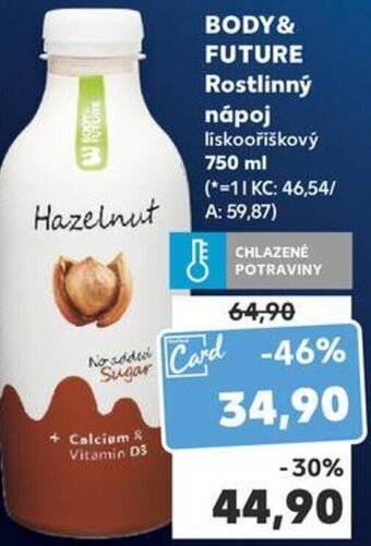 Kaufland BODY& FUTURE Rostlinný nápoj nabídka