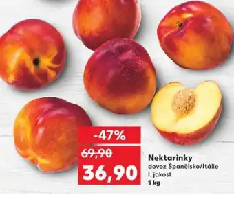 Kaufland Nektarinky dovoz Španělsko/Itálie I. jakost 1 kg nabídka