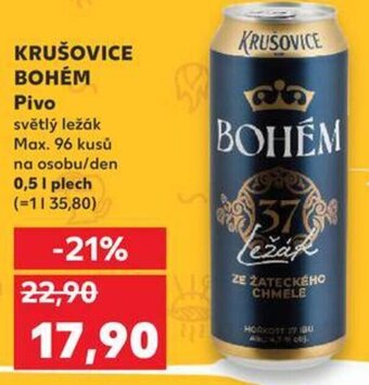 Kaufland KRUŠOVICE BOHÉM Pivo nabídka