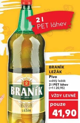 Kaufland BRANÍK LEŽÁK Pivo nabídka