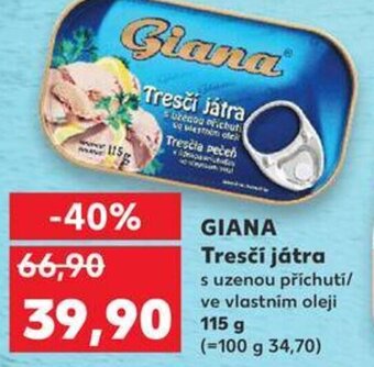 Kaufland GIANA Tresčí játra nabídka
