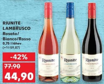 Kaufland RIUNITE LAMBRUSCO Rosato/ Bianco/Rosso nabídka