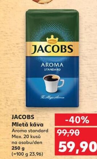 Kaufland JACOBS Mletá káva nabídka