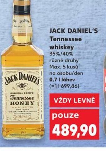 Kaufland JACK DANIEL'S Tennessee whiskey nabídka