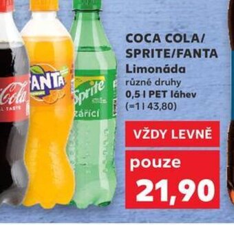 Kaufland COCA COLA/ SPRITE/FANTA Limonáda nabídka