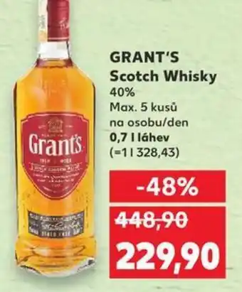 Kaufland GRANT'S Scotch Whisky 40% nabídka
