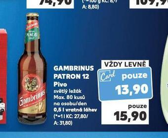 Kaufland Pivo gambrinus patron 12 nabídka