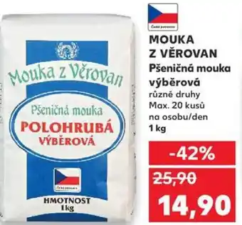 Kaufland MOUKA Z VĚROVAN Pšeničná mouka výběrová nabídka