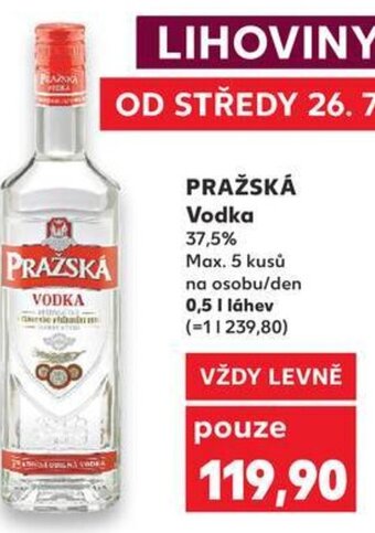 Kaufland PRAŽSKÁ Vodka nabídka