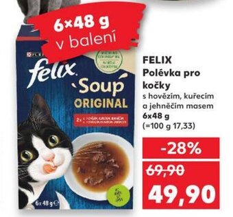 Kaufland FELIX Polévka pro kočky nabídka