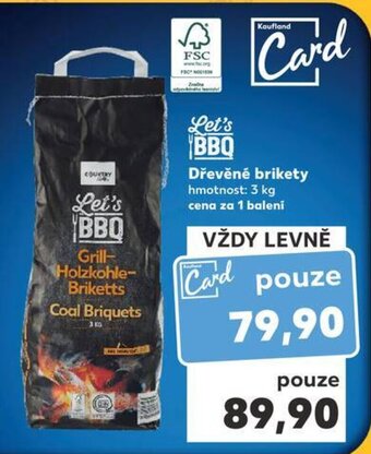 Kaufland Dřevěné brikety nabídka