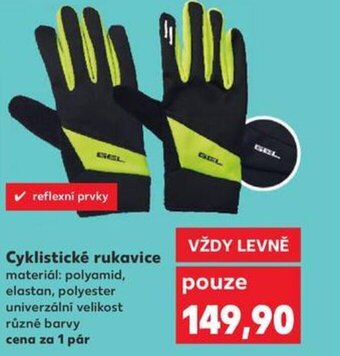 Kaufland Cyklistické rukavice nabídka