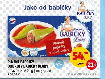 Penny Market PLNĚNÉ PAPRIKY DOBROTY BABIČKY KLÁRY nabídka