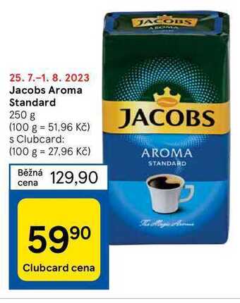 Tesco Jacobs aroma standard 250 g nabídka