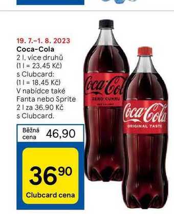 Tesco Coca-cola 2 1 nabídka