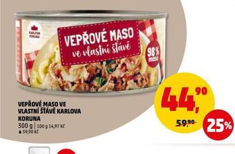 Penny Market Vepřové maso ve vlastní šťávě nabídka