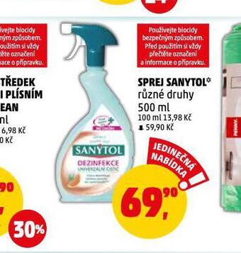 Penny Market Sprej sanytol nabídka