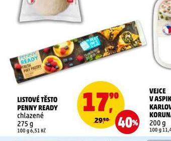 Penny Market Listové těsto nabídka